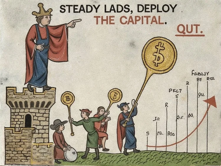 Steady lads, deploy the capital